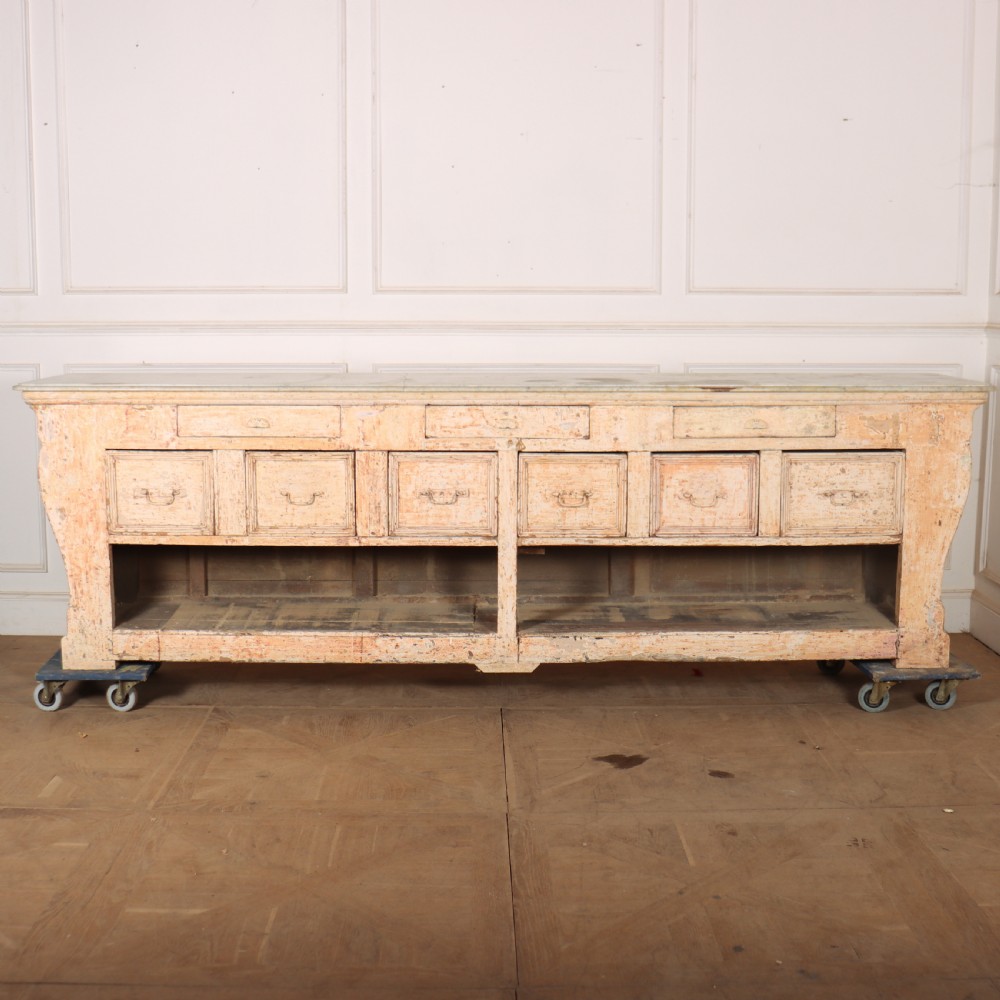 Huge French Original Painted Shop Counter View X