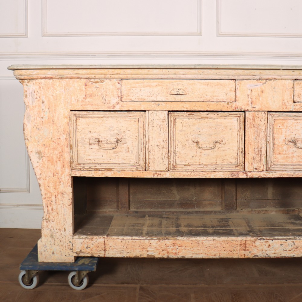 Huge French Original Painted Shop Counter View XIII