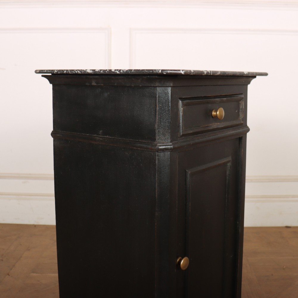 French Painted Marble Top Bedside Table View IV