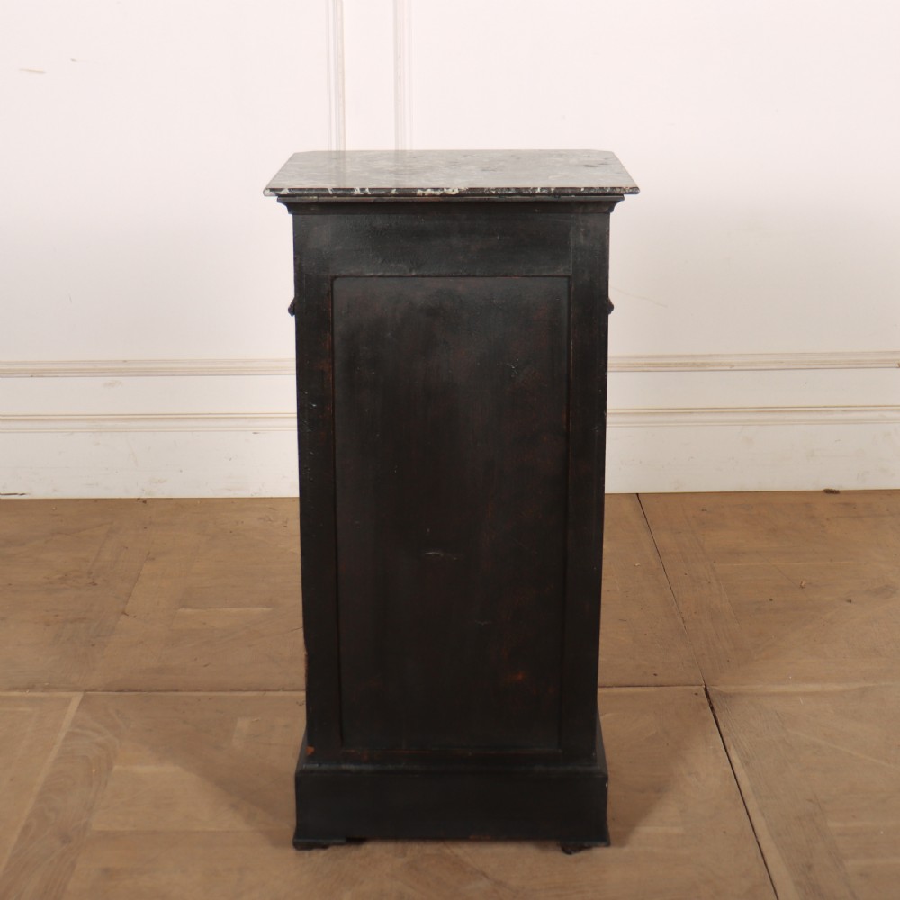 French Painted Marble Top Bedside Table View VII
