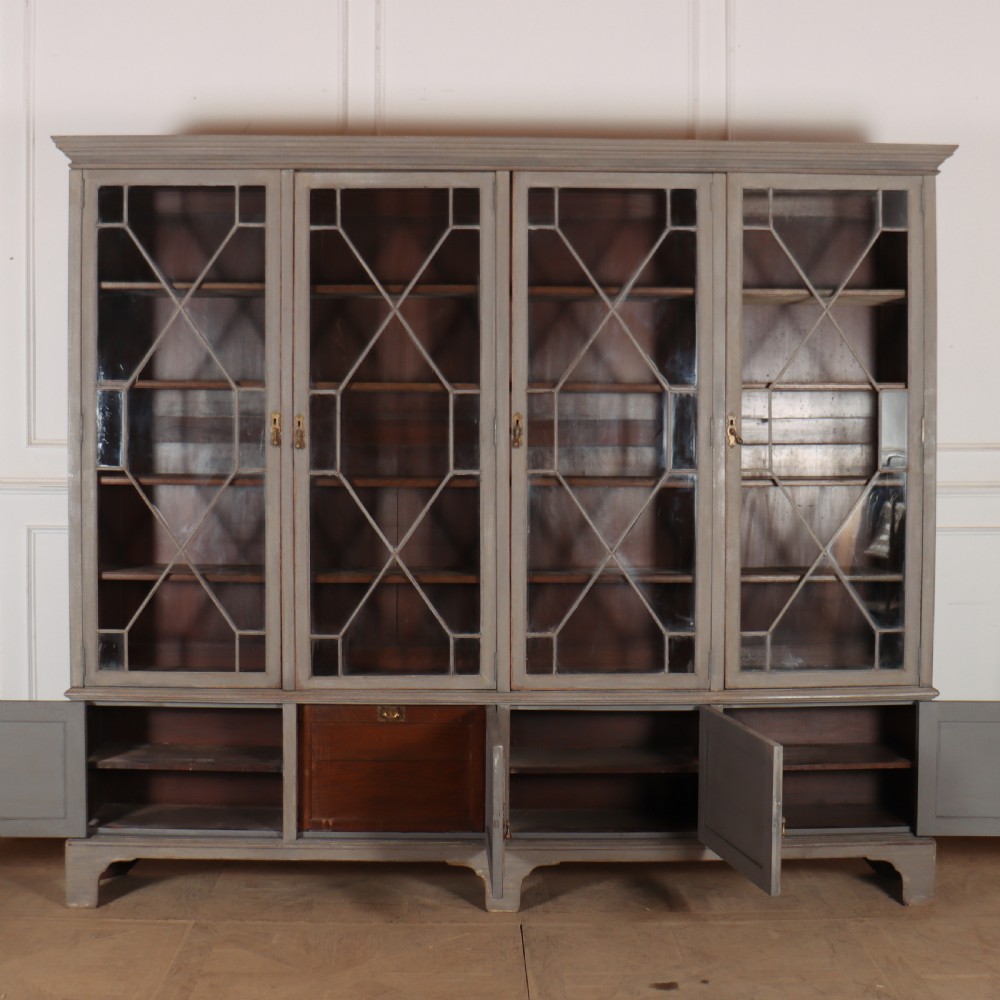 19th Century English Painted Bookcase View IX