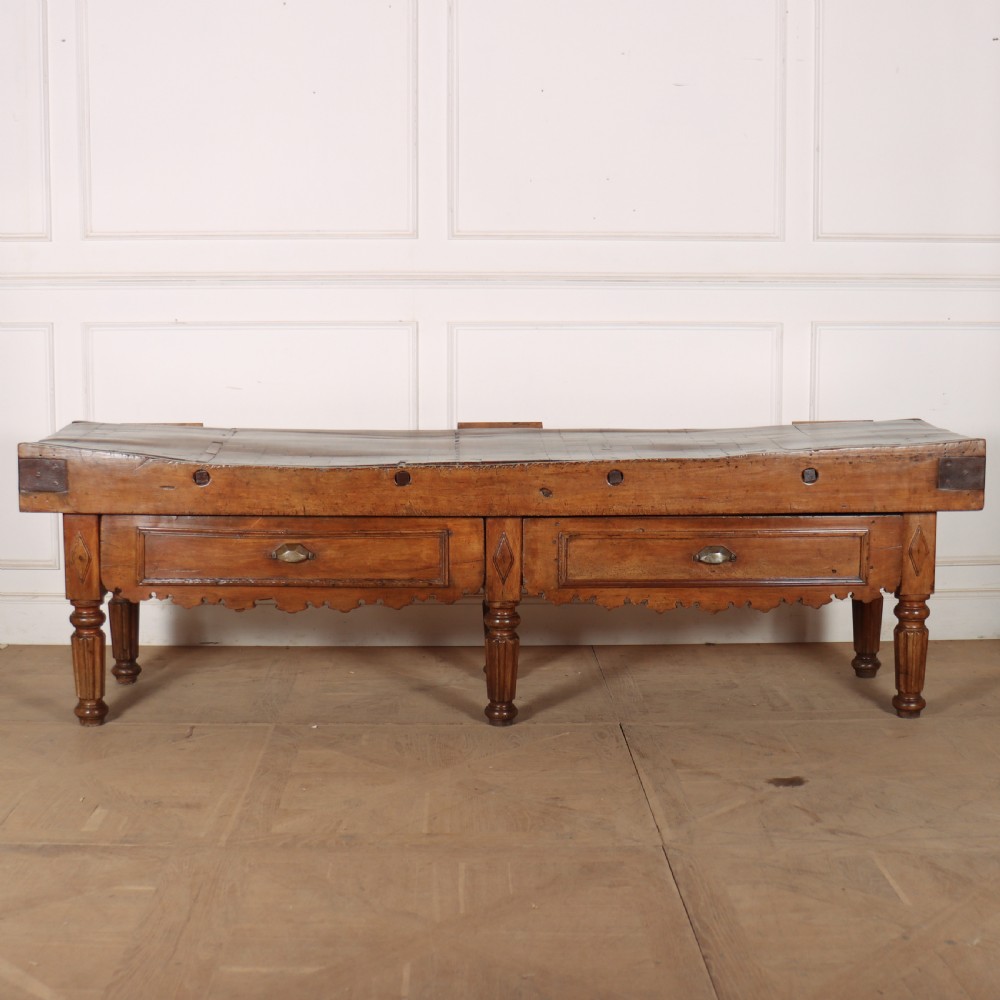 19th Century French Butcher's Block View XI
