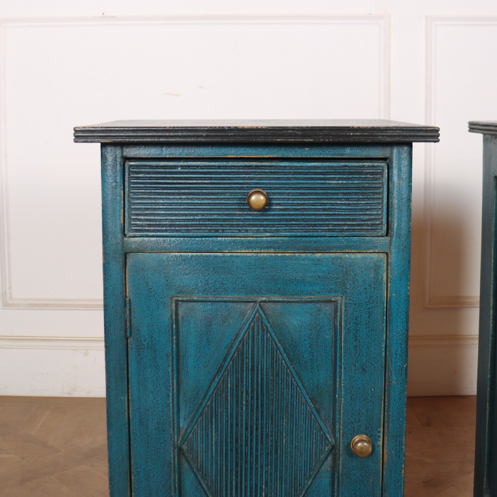 Pair of Swedish Painted Bedside Cupboards View II