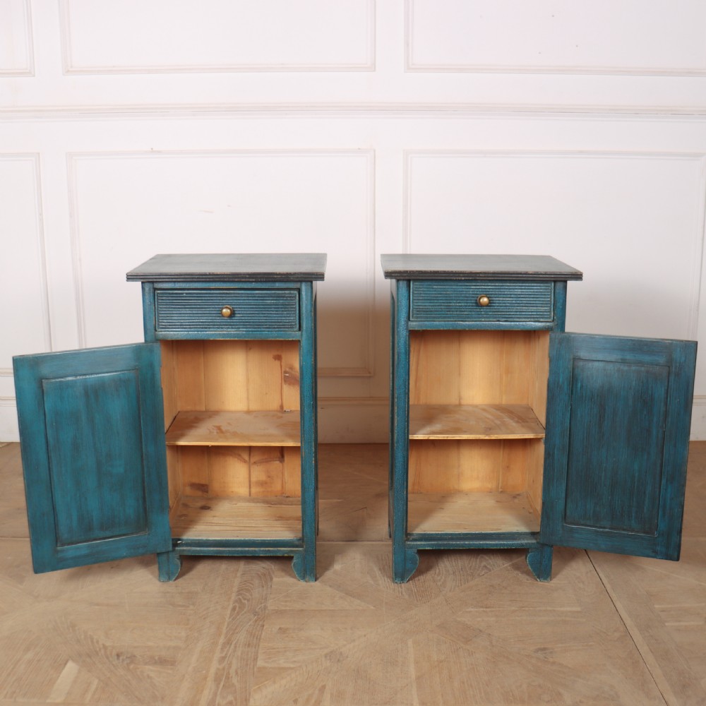 Pair of Swedish Painted Bedside Cupboards View VI