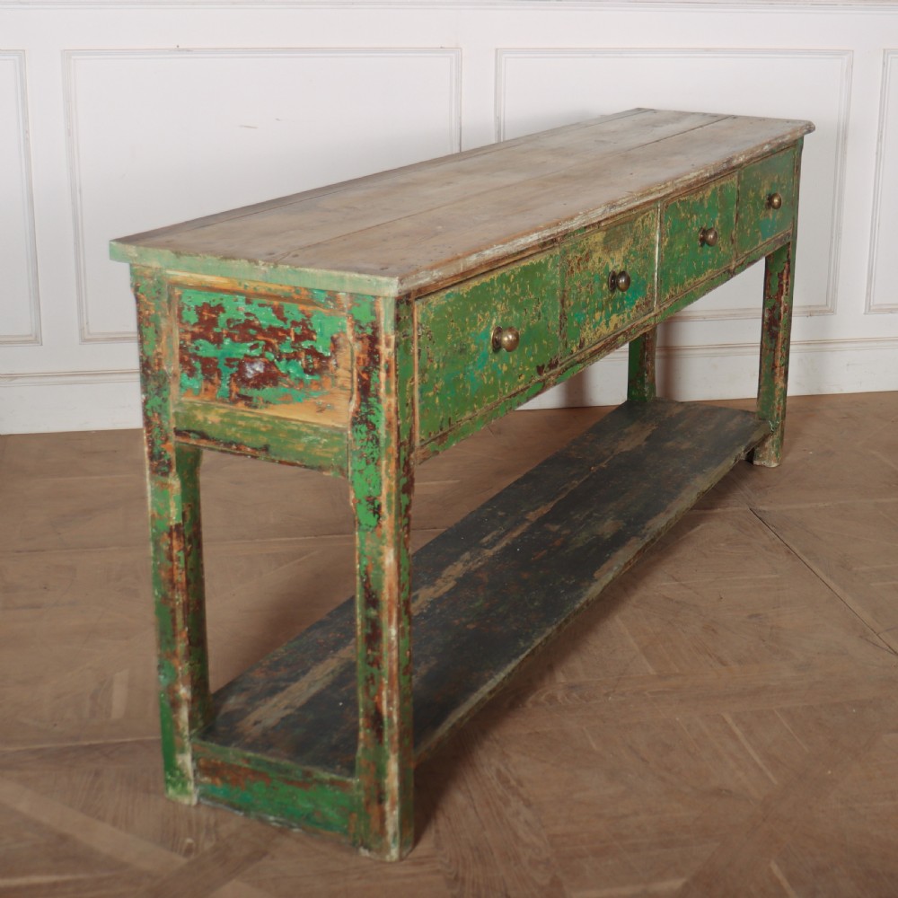 19th Century English Potboard Dresser Base View VIII