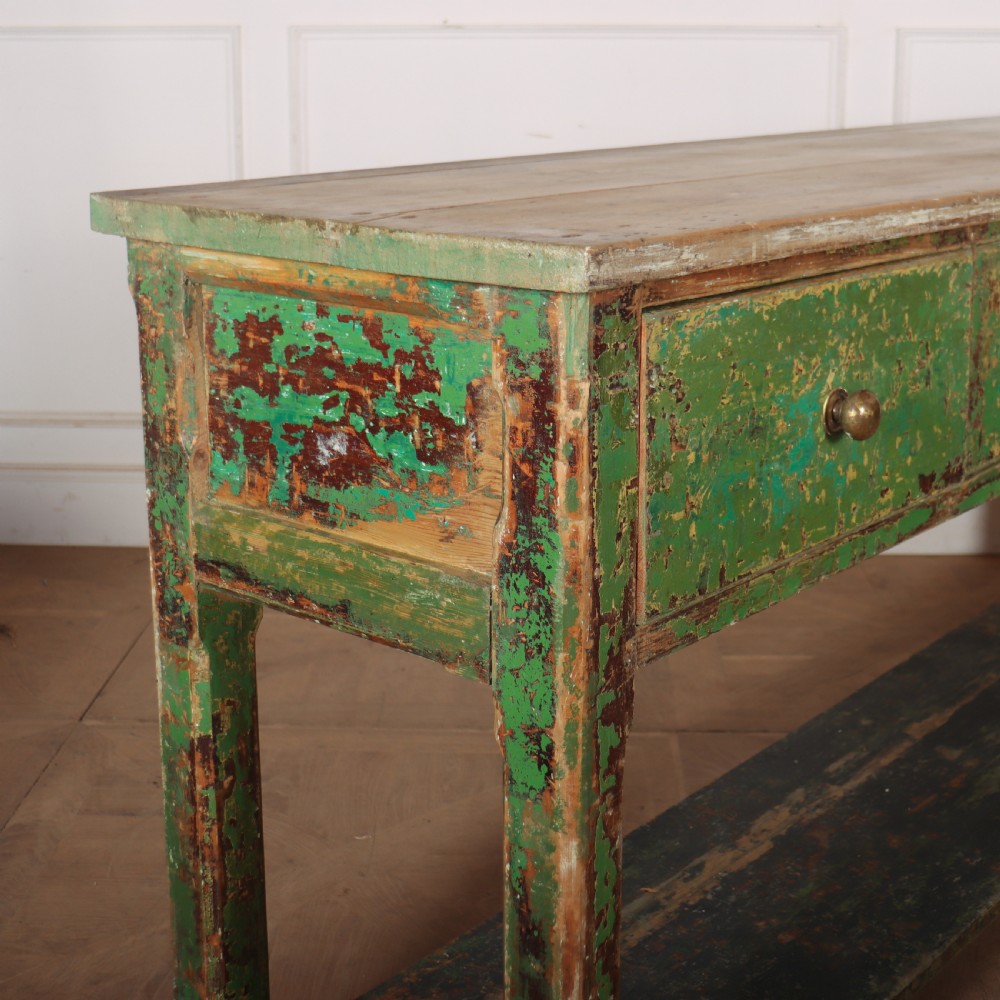 19th Century English Potboard Dresser Base View IX