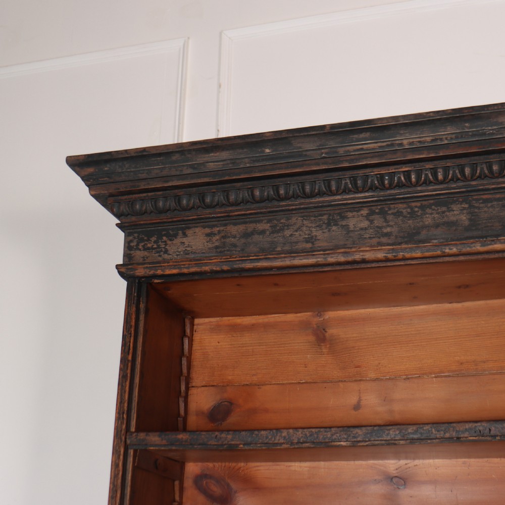 19th Century Painted Oak Library Bookcase View II