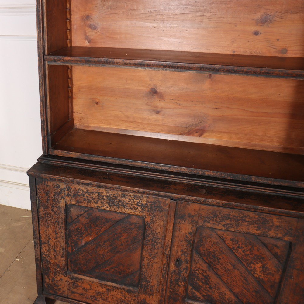 19th Century Painted Oak Library Bookcase View III