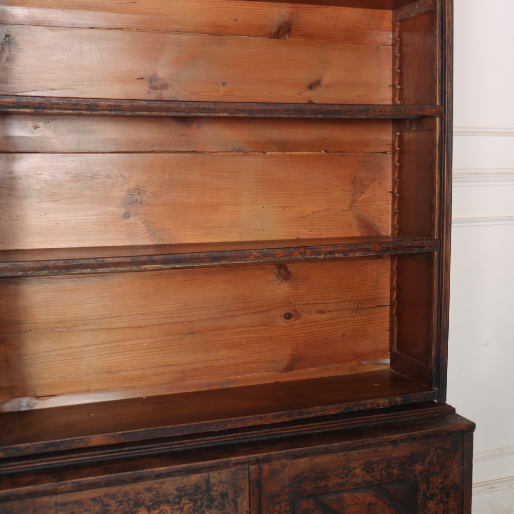 19th Century Painted Oak Library Bookcase View IX