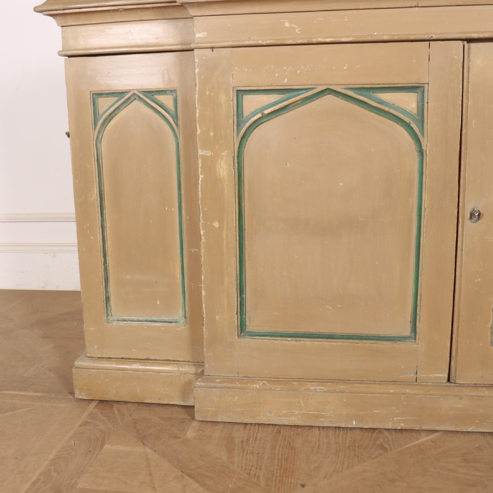 19th Century English Breakfront Gothic Sideboard View III