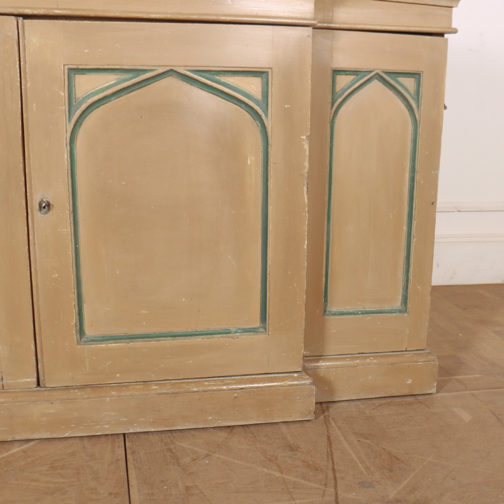 19th Century English Breakfront Gothic Sideboard View V