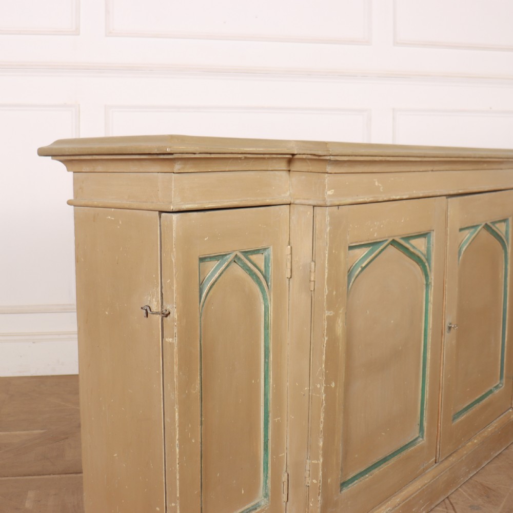 19th Century English Breakfront Gothic Sideboard View X