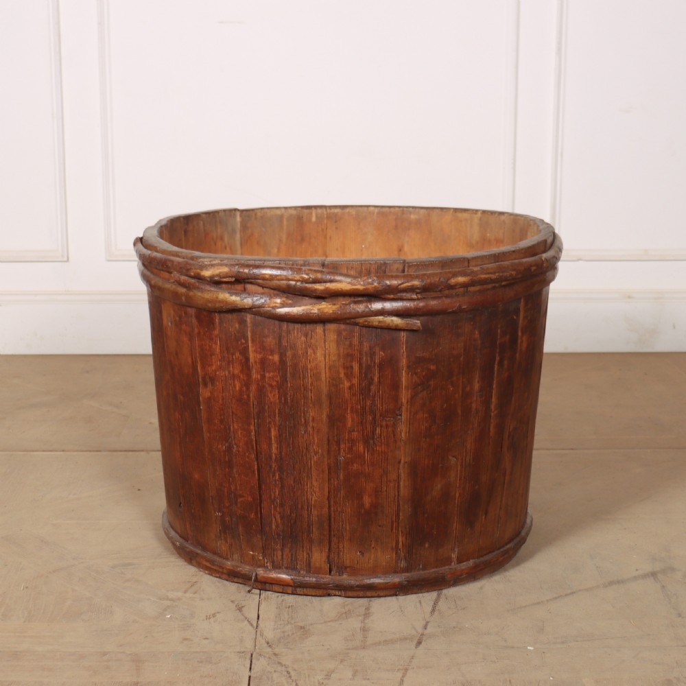 19th Century French Wooden Log Bin