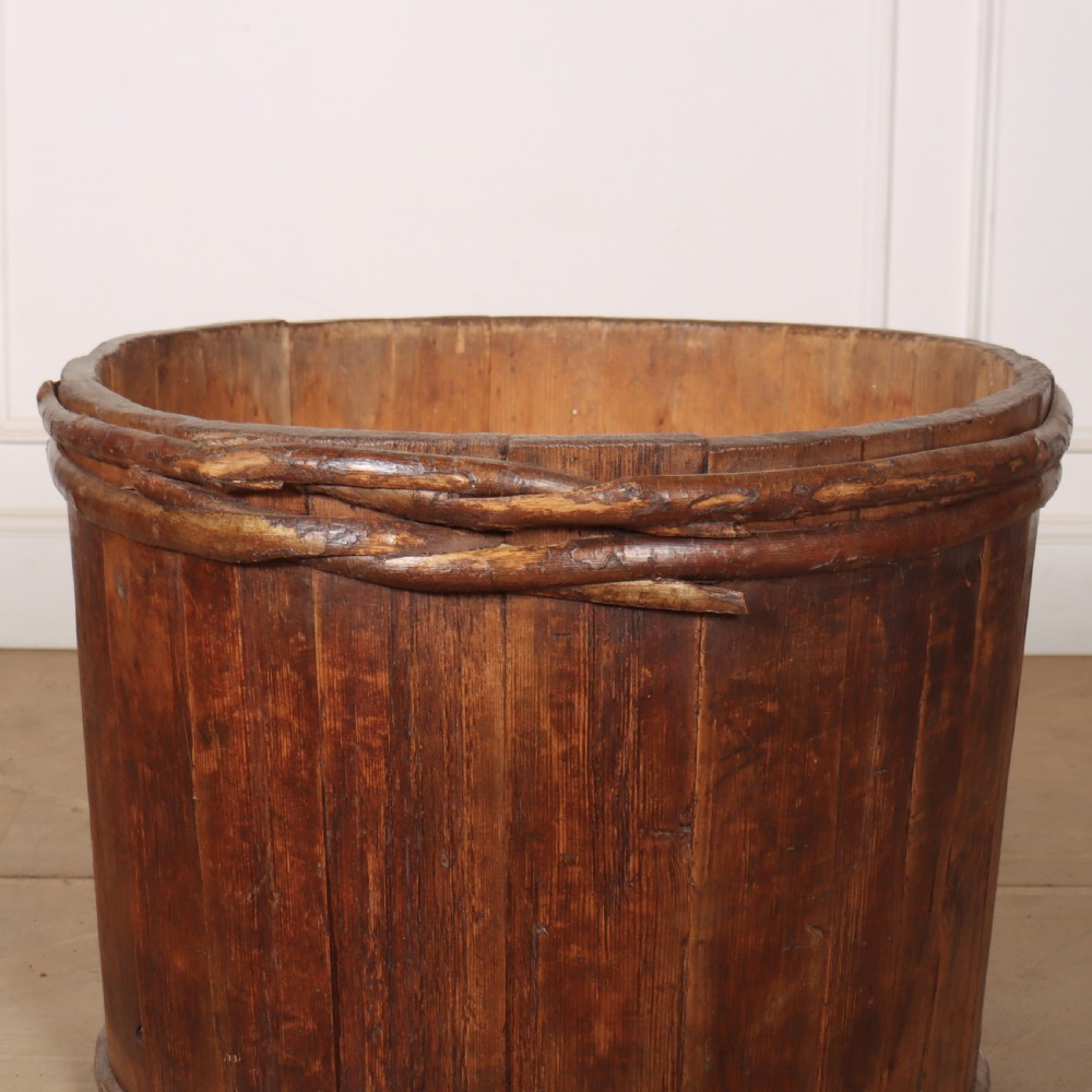 19th Century French Wooden Log Bin View II