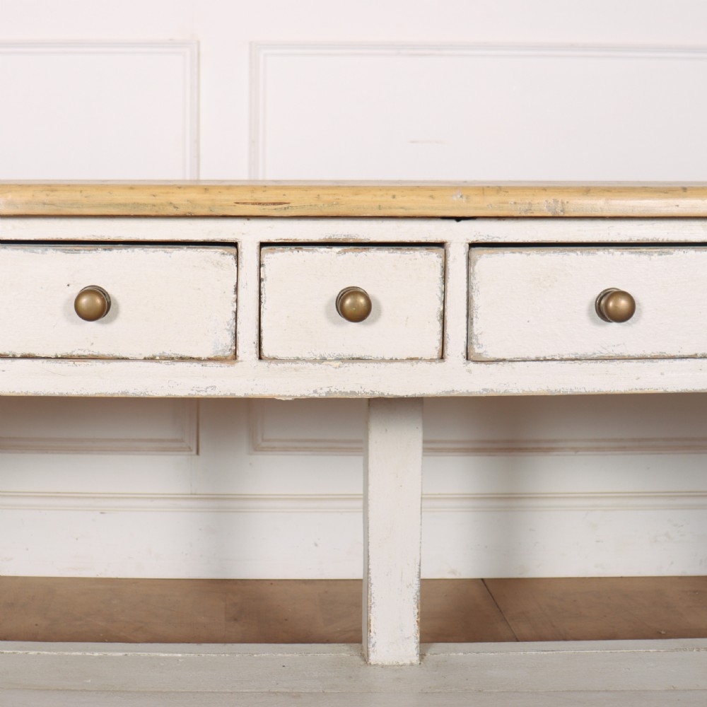English Painted Pine Dresser Base View III