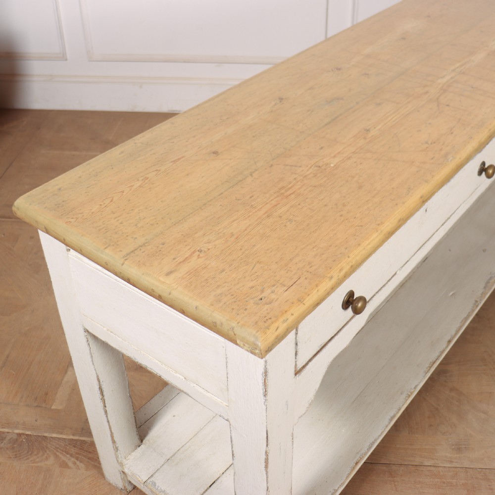 English Painted Pine Dresser Base View X