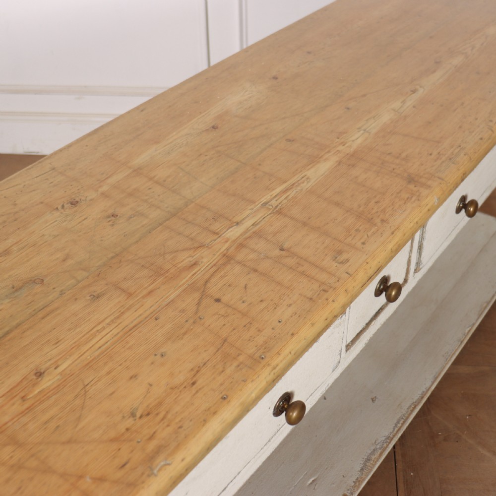 English Painted Pine Dresser Base View XI