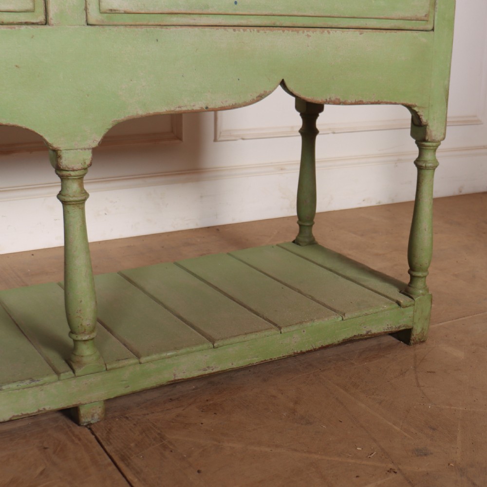 English Painted Potboard Dresser Base View IX