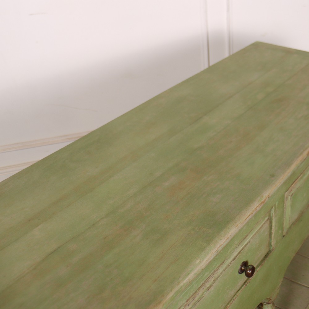 English Painted Potboard Dresser Base View XI