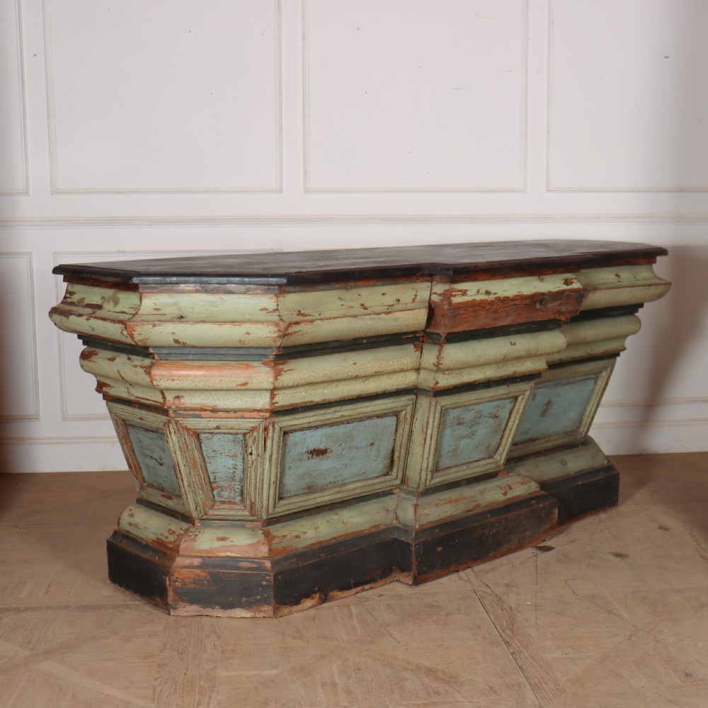 19th Century Spanish Original Painted Shop Counter
