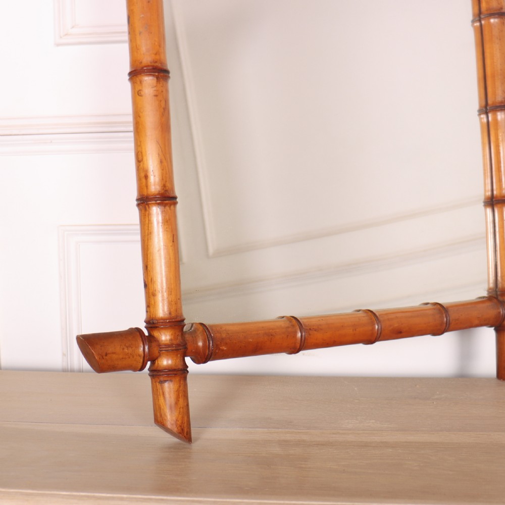 Late 19th Century French Faux Bamboo Mirror View II