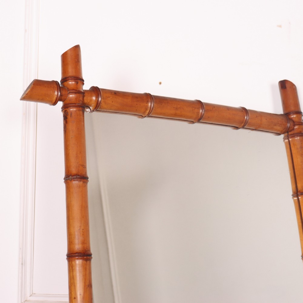 Late 19th Century French Faux Bamboo Mirror View III