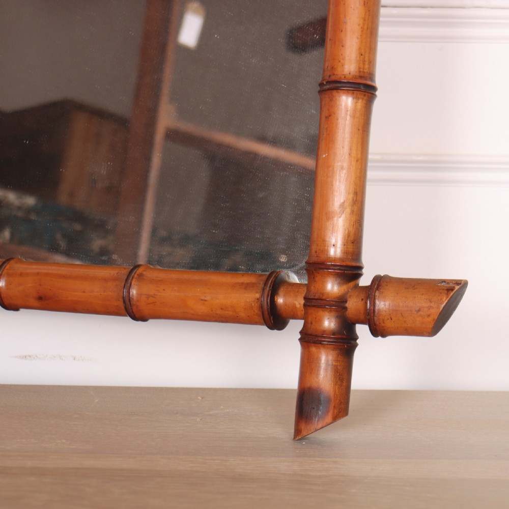 Late 19th Century French Faux Bamboo Mirror View IV
