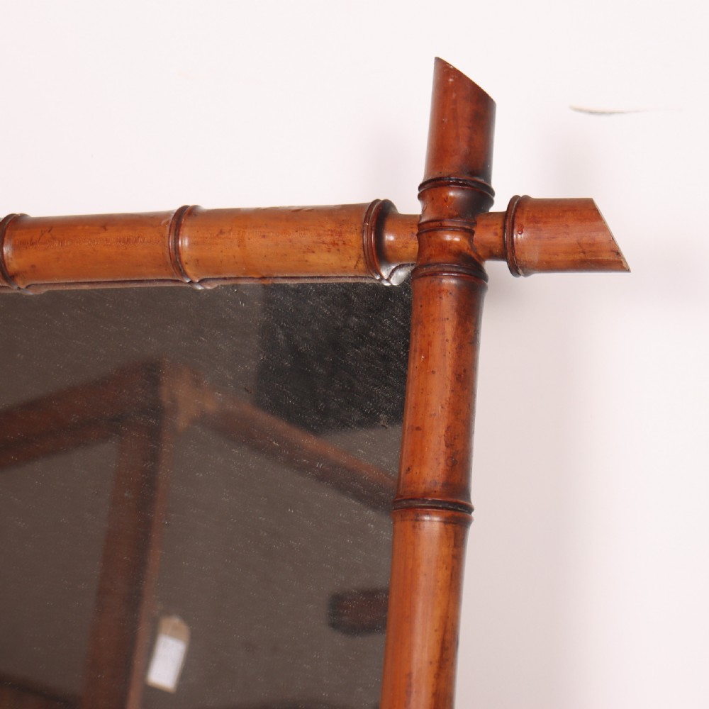 Late 19th Century French Faux Bamboo Mirror View V