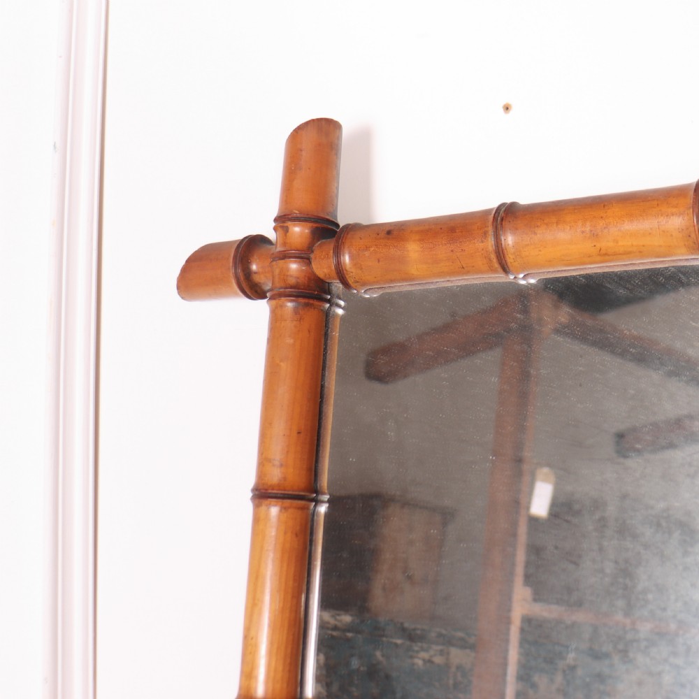 Late 19th Century French Faux Bamboo Mirror View VII