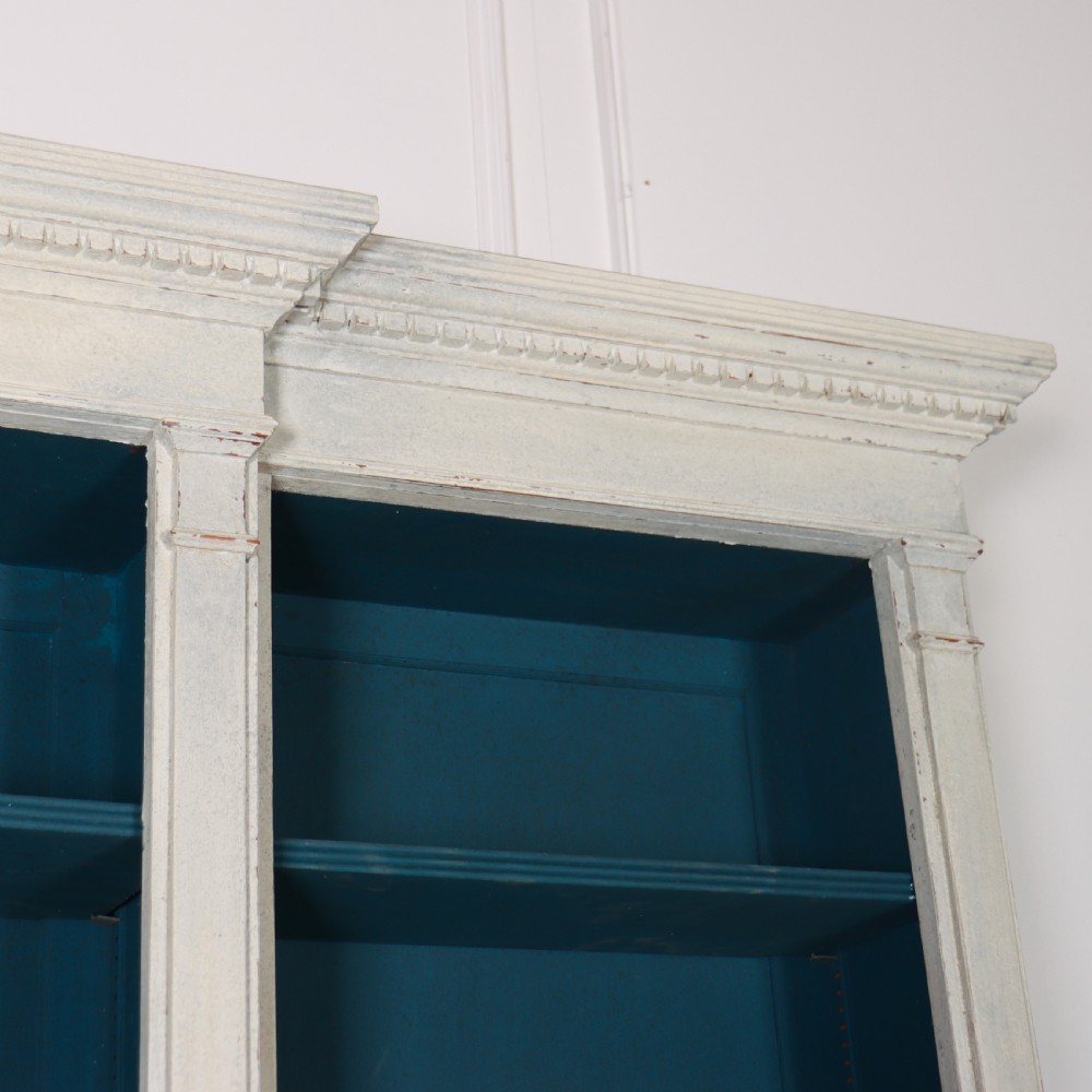 English Breakfront Library Bookcase View XI