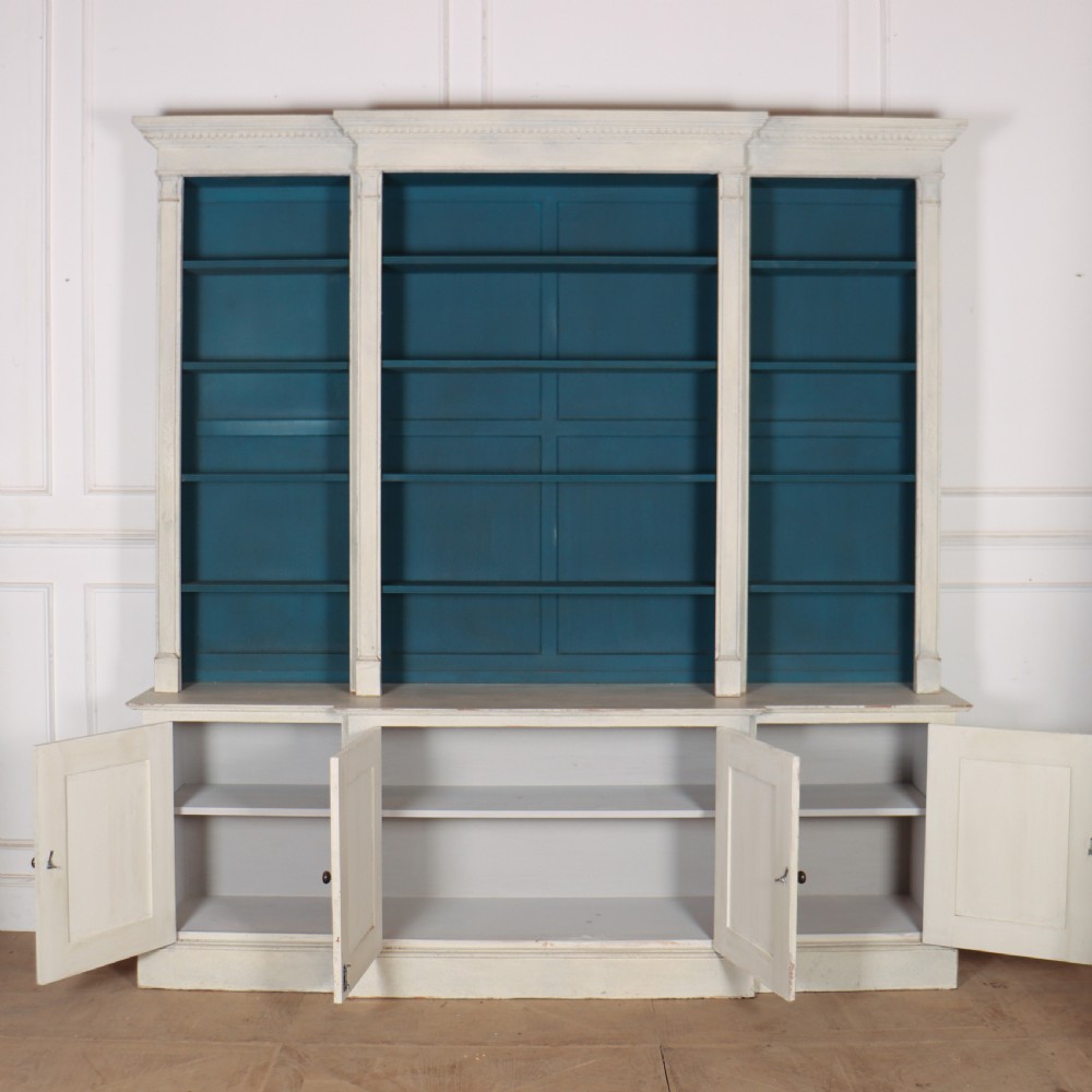 English Breakfront Library Bookcase View XIII