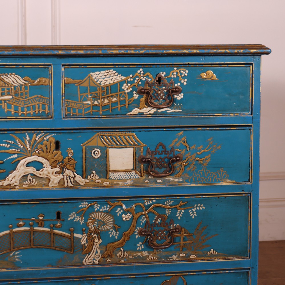 English Chinoiserie Chest of Drawers View III