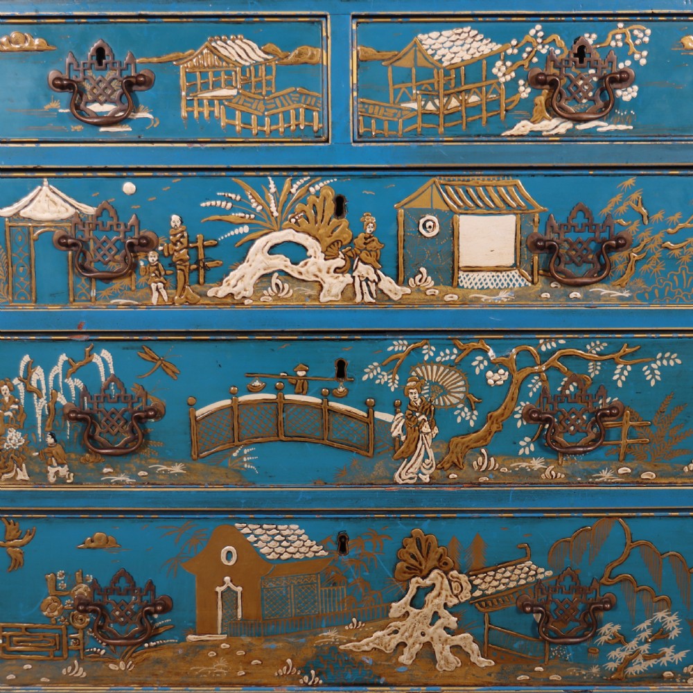 English Chinoiserie Chest of Drawers View IV