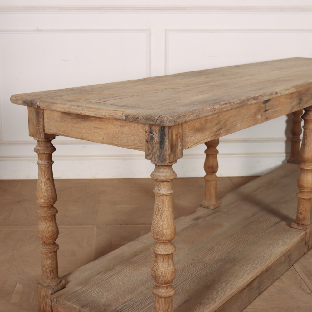 French Bleached Oak Drapers Table View II