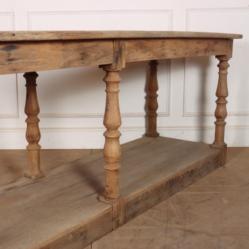 French Bleached Oak Drapers Table View III