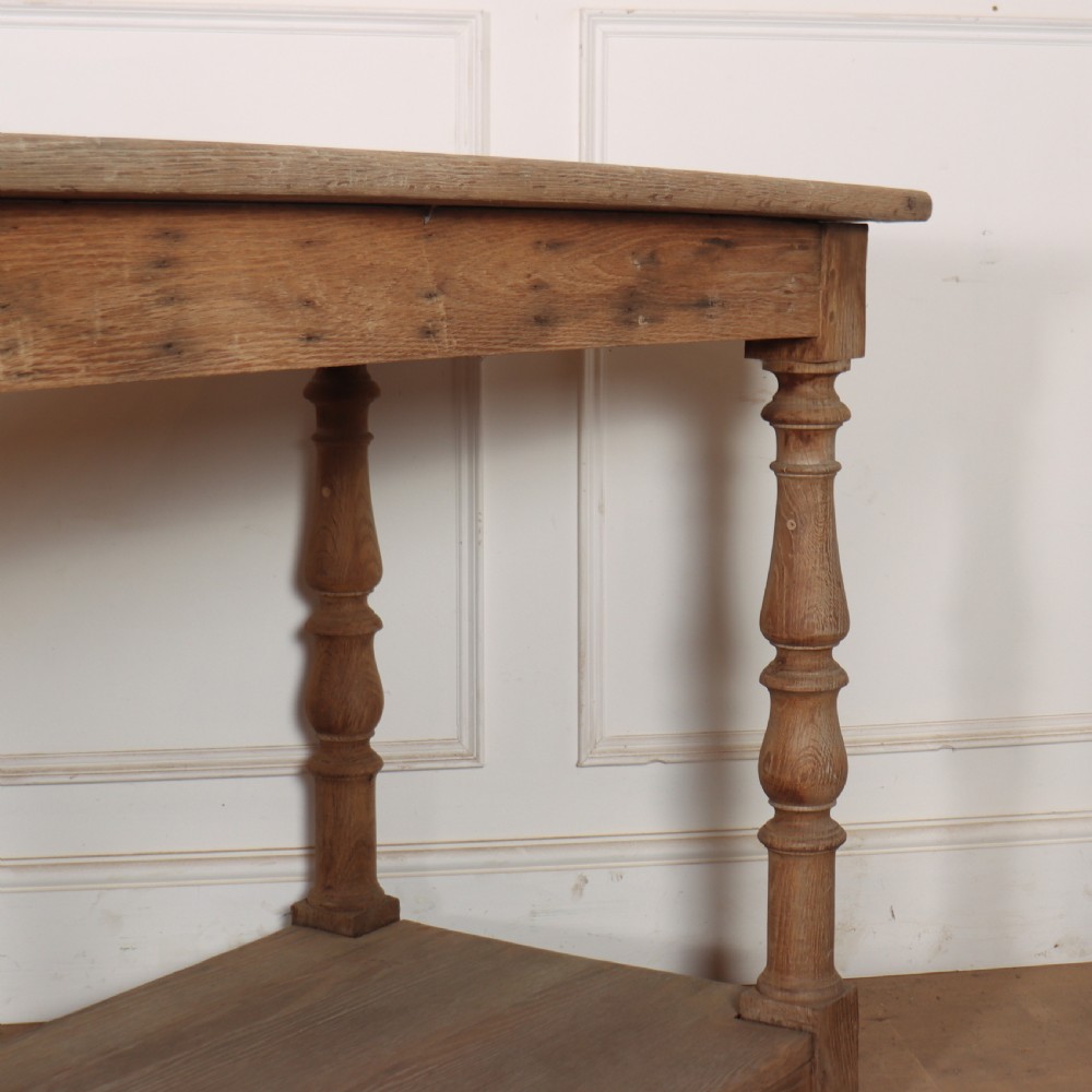 French Bleached Oak Drapers Table View IV