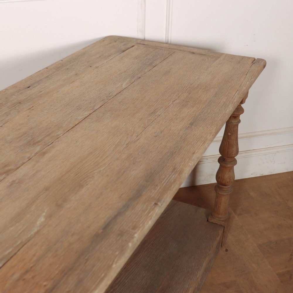 French Bleached Oak Drapers Table View VII