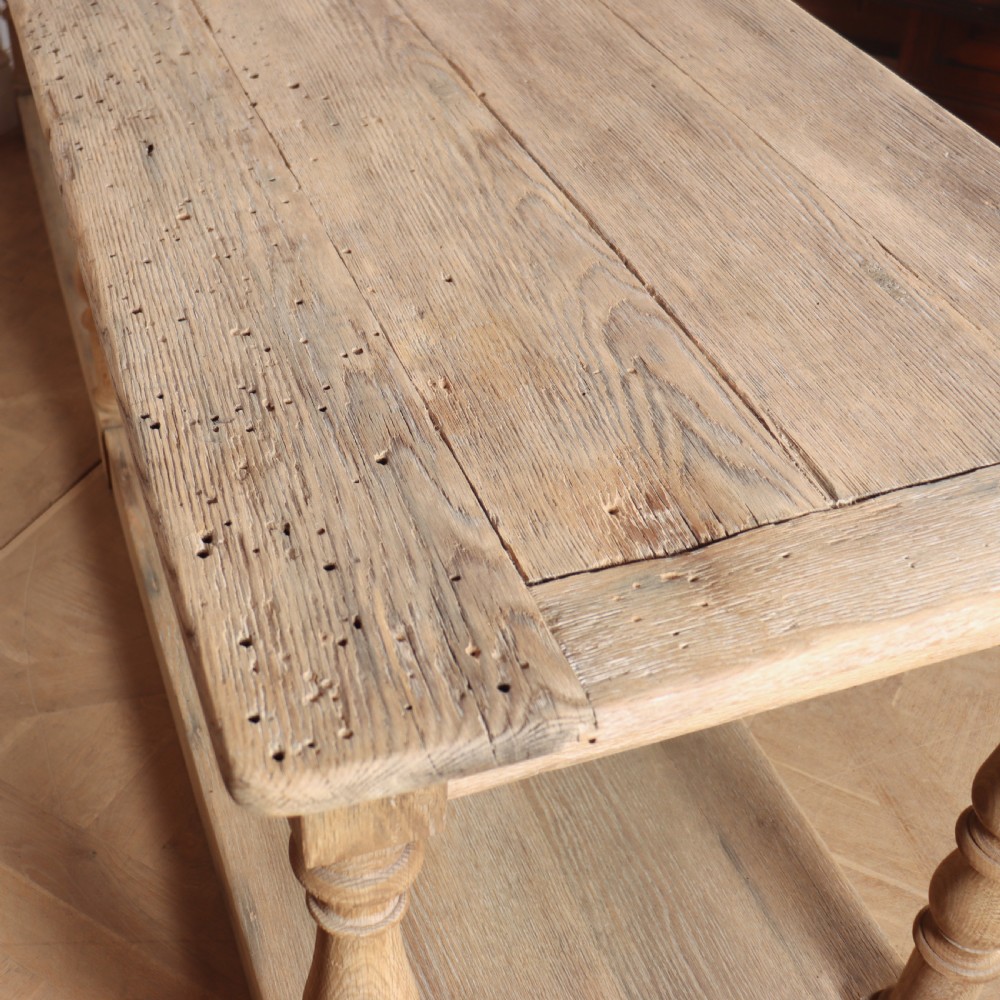 French Bleached Oak Drapers Table View VIII