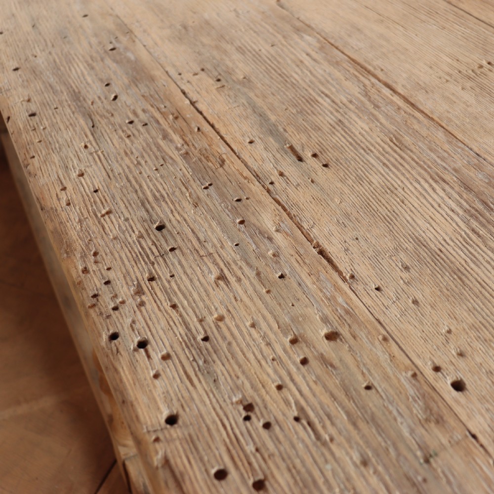 French Bleached Oak Drapers Table View IX