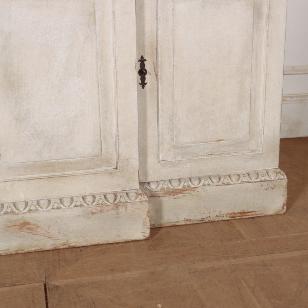 English Painted Breakfront Bookcase View VI