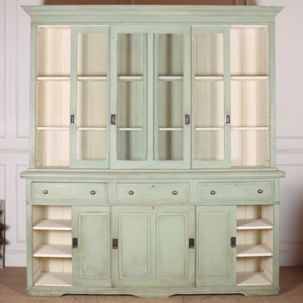 Large 19th Century Painted Kitchen Dresser View XI