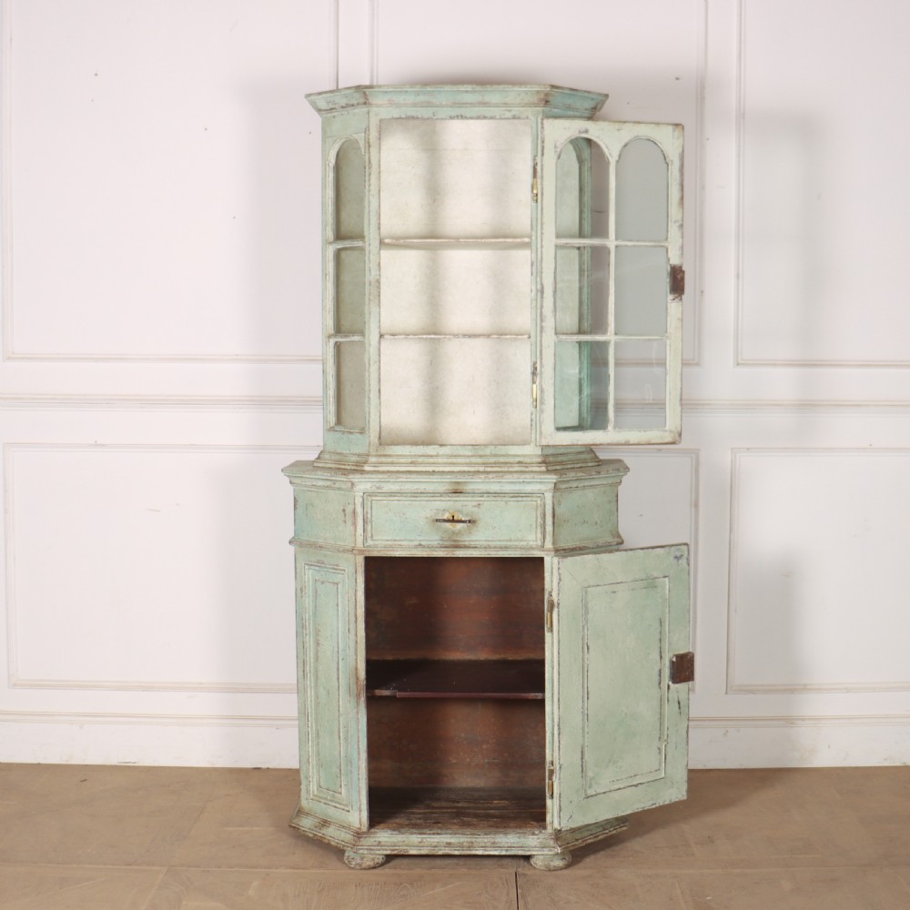 18th Century Painted Dutch Display Cabinet View XI