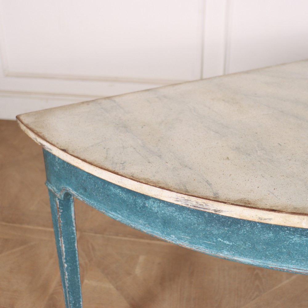 Painted Demi-Lune Console Table View V