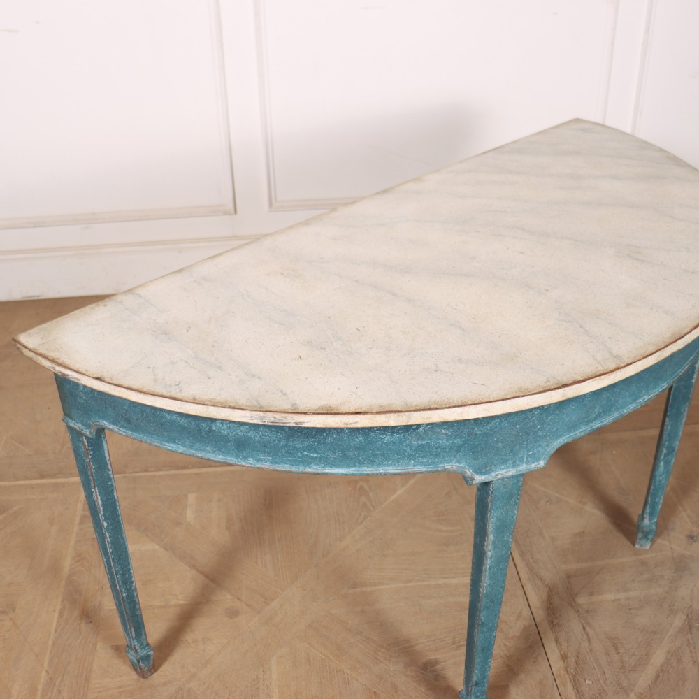 Painted Demi-Lune Console Table View VIII