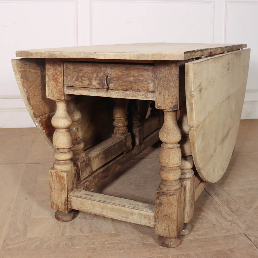 German Bleached Oak Drop Leaf Table View II