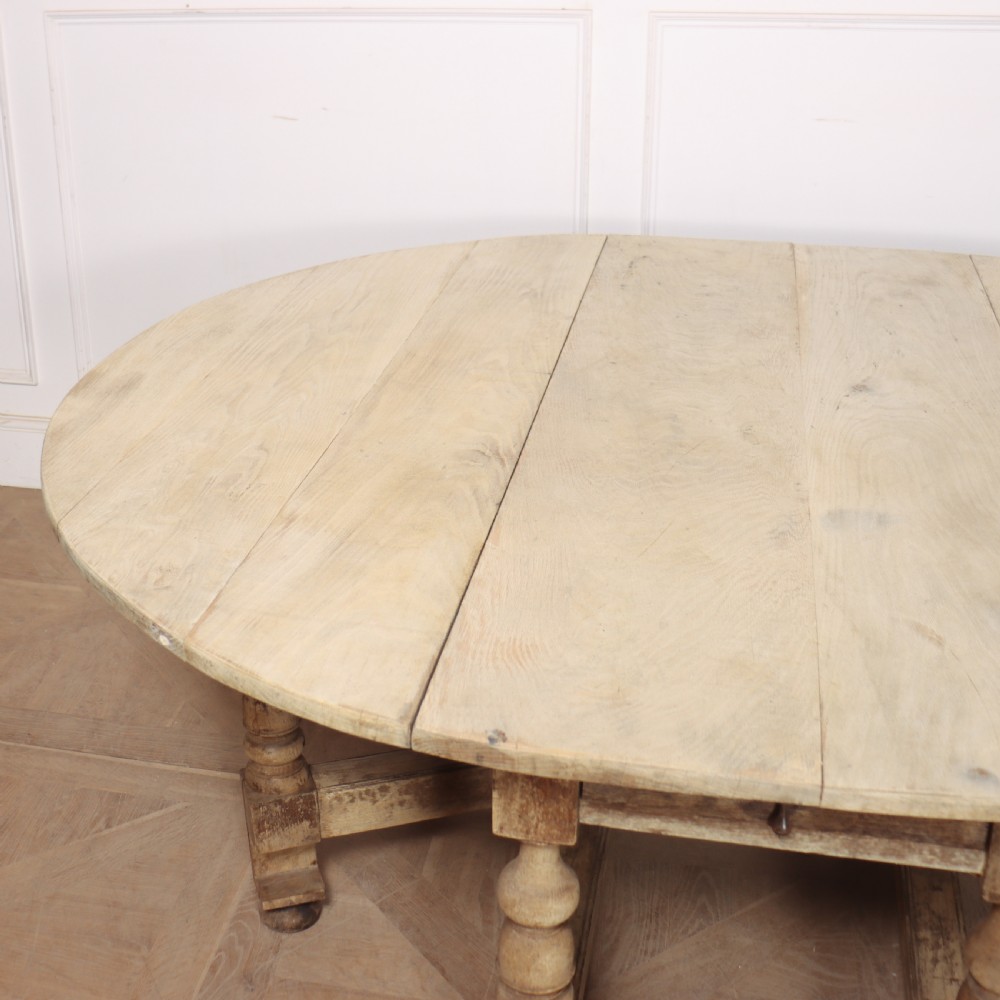 German Bleached Oak Drop Leaf Table View V