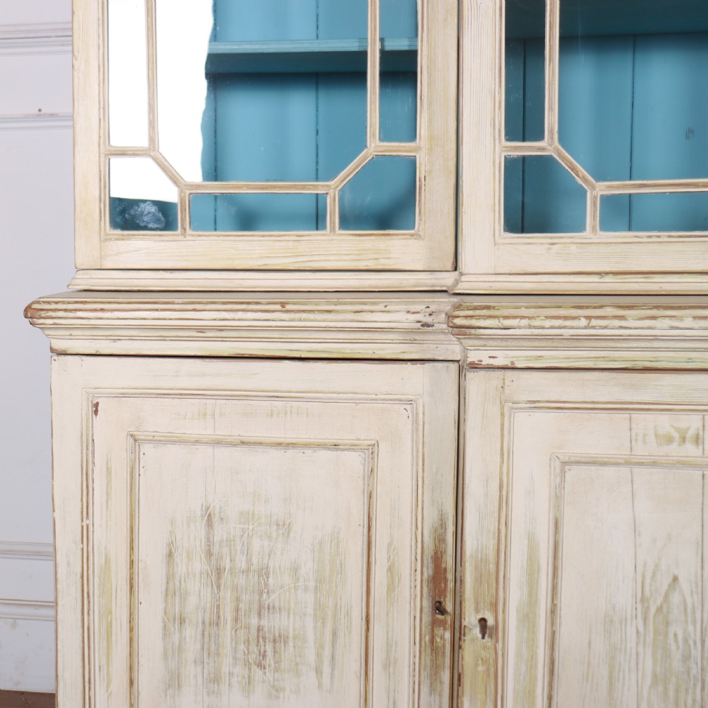 18th Century English Painted Breakfront Bookcase View VII