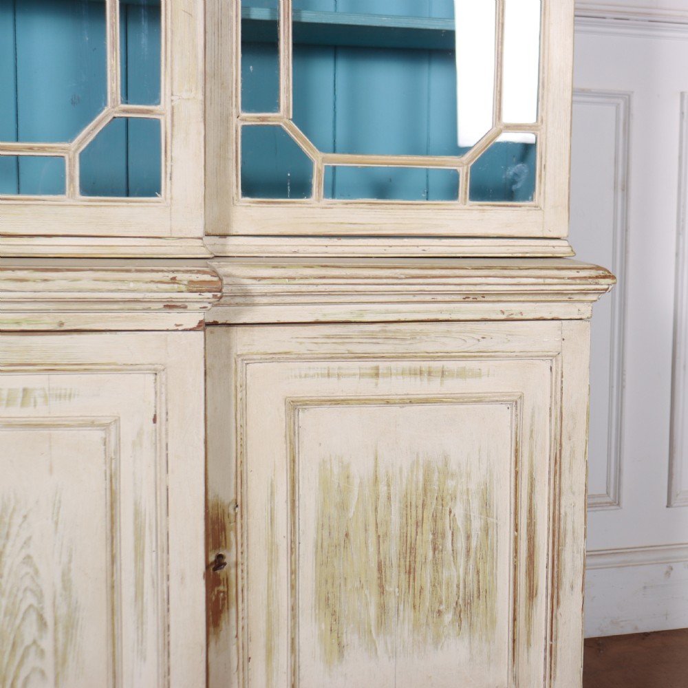 18th Century English Painted Breakfront Bookcase View VIII