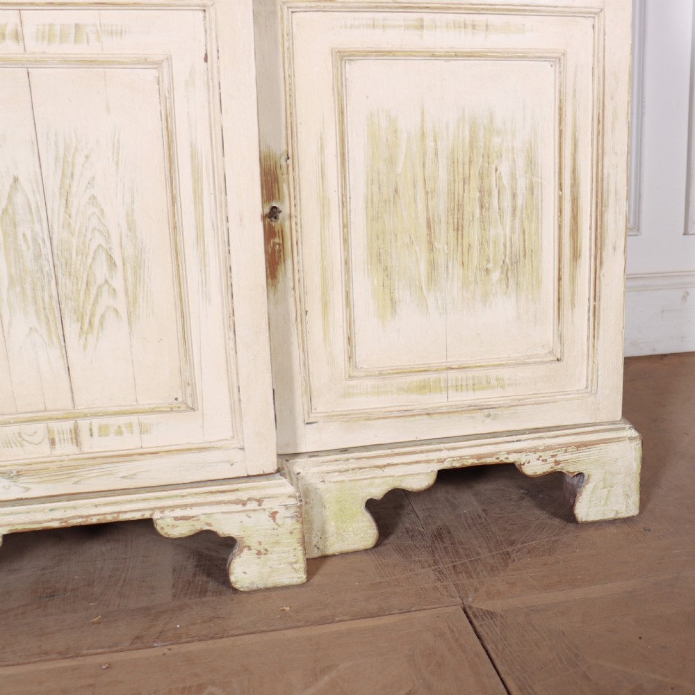 18th Century English Painted Breakfront Bookcase View IX