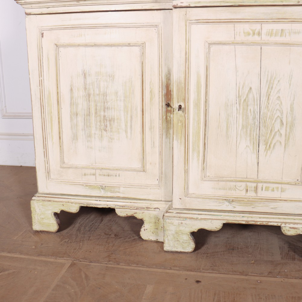 18th Century English Painted Breakfront Bookcase View X